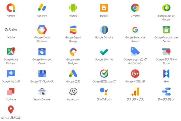 Googleが提供するビジネス系サービス一覧
