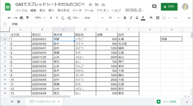 Gasでスプレッドシートのセルをコピー ペースト コピペ する方法 Copytoメソッド Autoworker Google Apps Script Gas とsikuliで始める業務改善入門