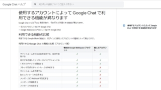 Googleチャットの有料版(Google Workspaceアカウント)と無料版の違い、できる機能の差異