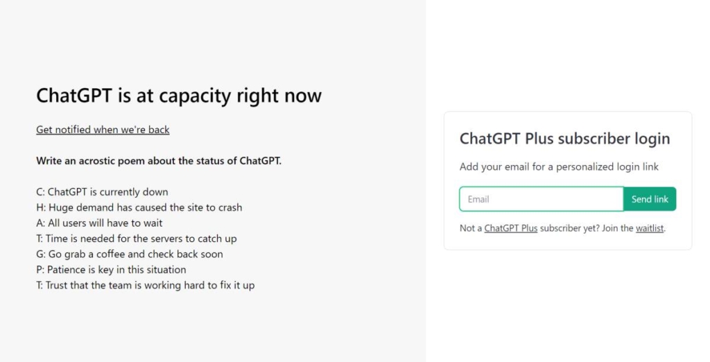 ChatGPTを含めたOpenAIのAPIなどの各種サービスがシステム障害でダウン