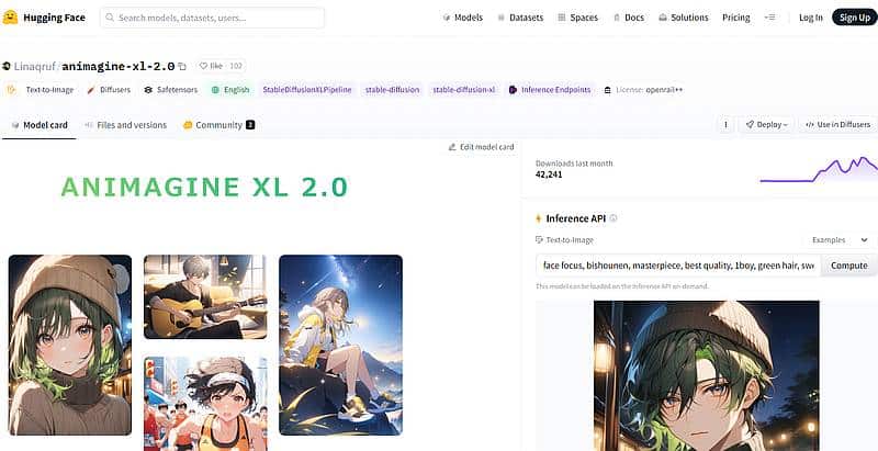 高クオリティなアニメキャラクターが無料で作成できる画像生成AI「ANIMAGINE XL 2.0」