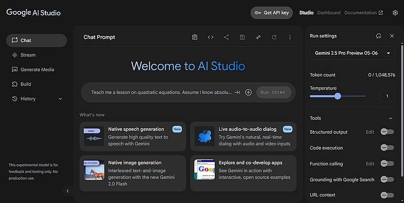 Google AI Studioを利用すれば、手軽にGeminiをAPI利用するAPIキーの発行が可能