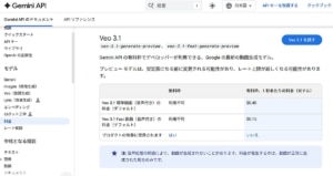 Googleの動画生成AI「Veo3.1」のAPI利用料金は生成する動画1秒あたりの従量課金の料金体系